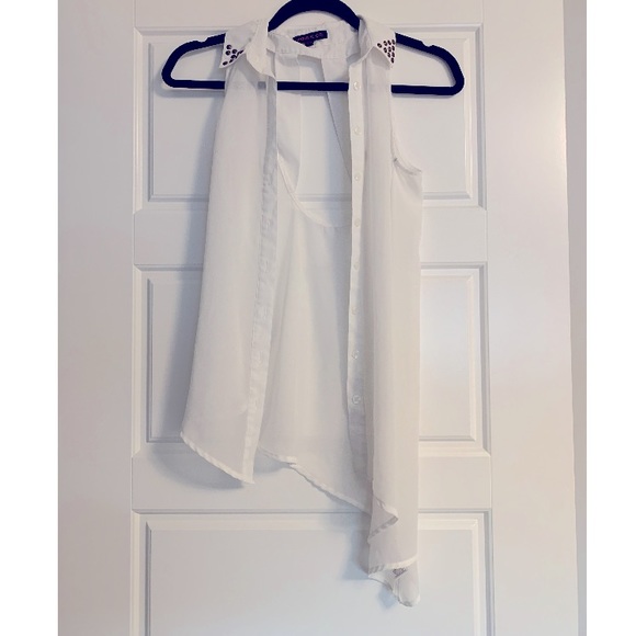 MATERIAL GIRL studded collar blouse - Picture 1 of 1